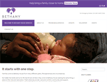 Tablet Screenshot of bethanyhouseservices.org